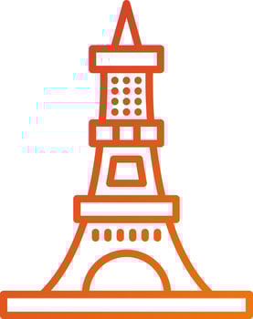 Eiffel Tower Icon Style vector