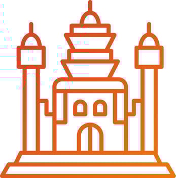 Angkor Wat Icon Style vector