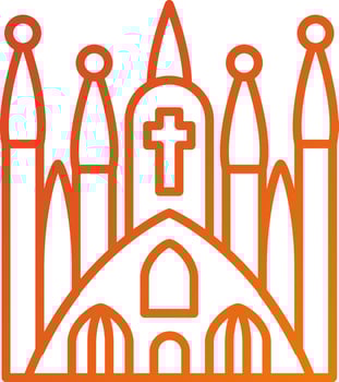 Sagrada Familia Icon Style vector