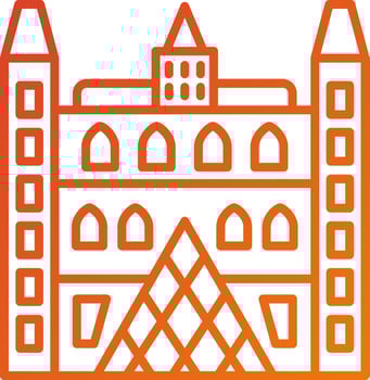 Louvre Icon Style vector