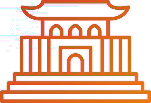 Forbidden City Icon Style vector