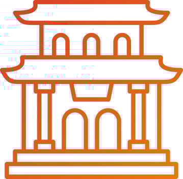 Pagoda Icon Style vector