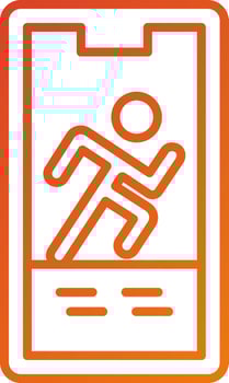 Running Icon Style vector