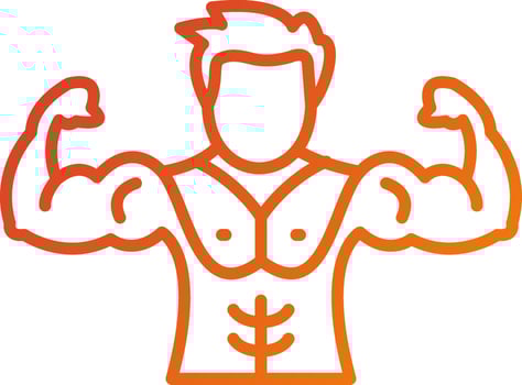 Chest Muscle Icon Style vector