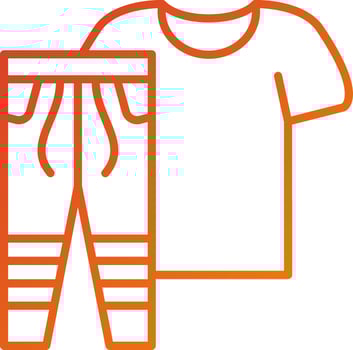 Exercise Clothes Icon Style vector