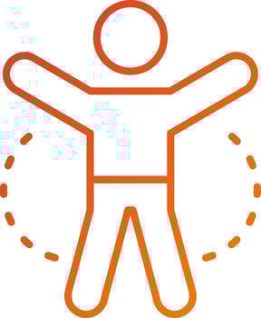 Jumping Jack Icon Style vector