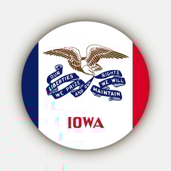 Iowa state flag. Vector illustration.