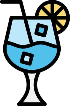 Cocktail Vector Icon Design Illustration