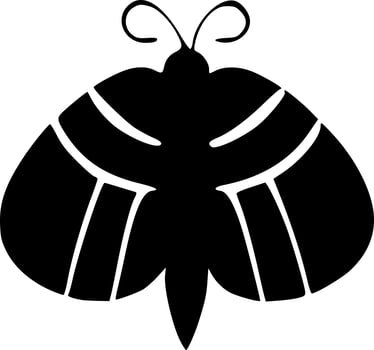black and white of butterfly icon vector