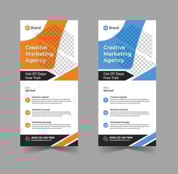 Modern business rack card or dl flyer templates vector