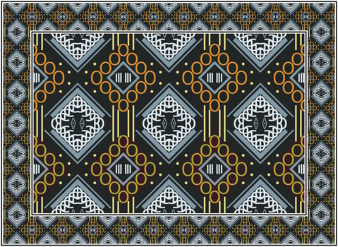 Persian rug patterns, Contemporary modern Persian rug, African Ethnic Aztec style design for print fabric Carpets, towels, handkerchiefs, scarves rug, vector
