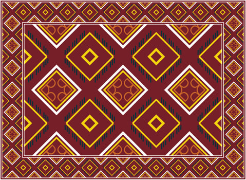 Modern decorating with oriental rugs, Motif Ethnic seamless Pattern Boho Persian rug living room African Ethnic Aztec style design for print fabric Carpets, towels, handkerchiefs, scarves rug, vector