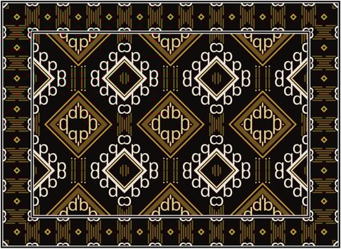 Modern Persian rug, African Motif Scandinavian Persian rug modern African Ethnic Aztec style design for print fabric Carpets, towels, handkerchiefs, scarves rug, vector