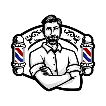 barbershop logo vector