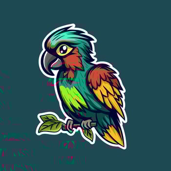 cute parrot vector
