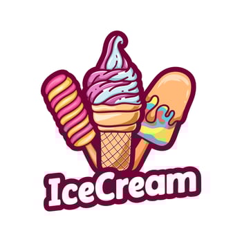 ice cream logo vector