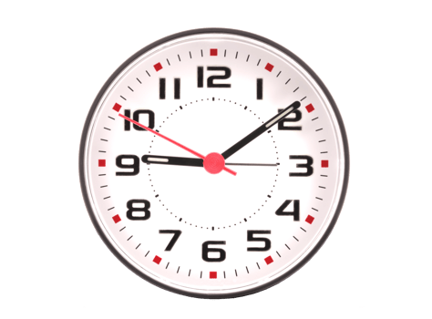 Clock on transparent background - PNG File.