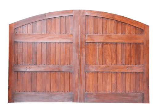 Wooden gate on transparent background png