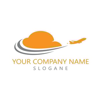 Airplane logo design with vector file.