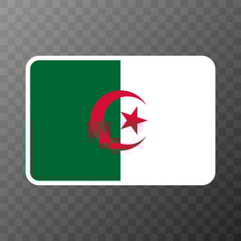 Algeria flag, official colors and proportion. Vector illustration.