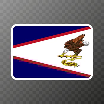 American Samoa flag, official colors and proportion. Vector illustration.