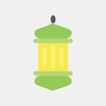 Icon islamic lantern. Islamic elements of Ramadhan, Eid Al Fitr, Eid Al Adha. Icons in flat style. Good for prints, posters, logo, decoration, greeting card, etc. vector