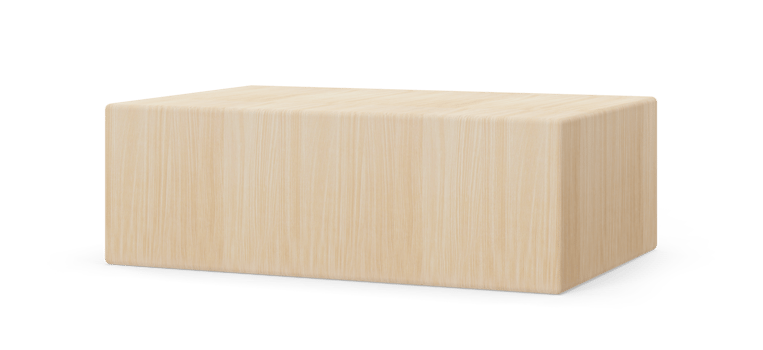 Wooden podium on transparent background. Natural stage for product, cosmetic presentation. Mock up. Pedestal or platform for beauty products. Empty scene. Display, showcase. 3D rendering. png