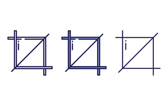 crop vector icon