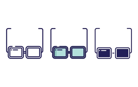 eyeglass vector icon
