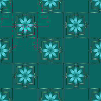 Art deco seamless pattern. Luxury geometric nouveau wallpaper, elegant classic retro ornament. Vector abstract