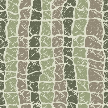 Modern abstract geometric pattern. Creative collage with shapes in trendy cool olive tones. vector