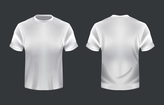 White 3d T-shirt Template vector