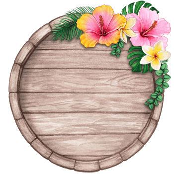 watercolor tropical summer frame png