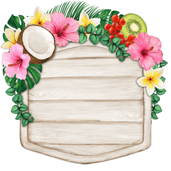 watercolor tropical summer frame png