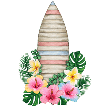 watercolor tropical summer frame png