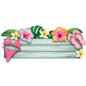 Watercolor summer banner png
