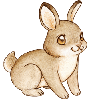 Watercolor cute cartoon hare png