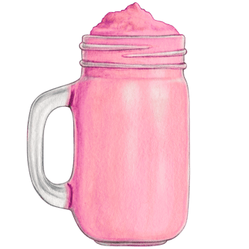 watercolor hand drawn milkshake png