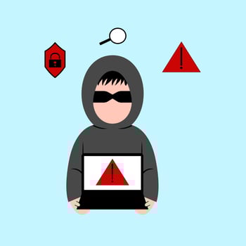 Cyber Crime Concept Flat Illustration vector
