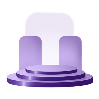 Simple podium product purple png