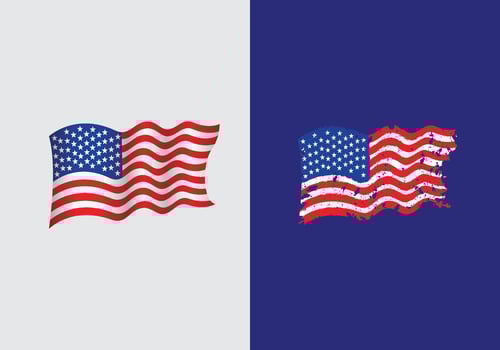 United States of America icon flag symbol sign vector