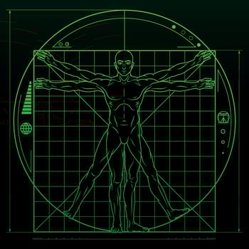 Vitruvian man Vector design