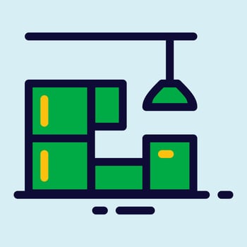 simple kitchen icon vector illustration modern trendy design, suitable for advertisement, website, social media post and other graphic needs.