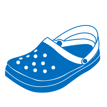 Blue Croc shoes graphic design png