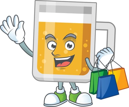 Cartoon character of glass of beer vector