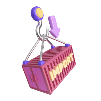 Import 3D Illustration Icon png