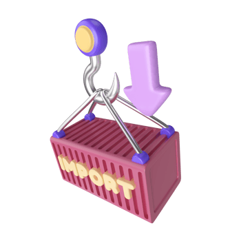 Import 3D Illustration Icon png