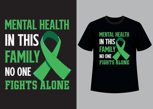 Mental health typography t shirt design vector