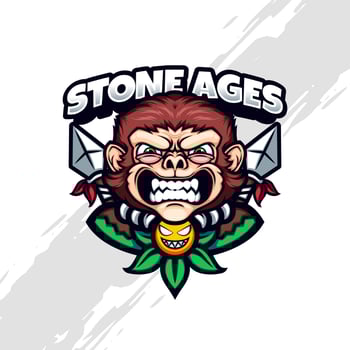 Cute Angry Monkey Primate Tribal Chief Mascot vector