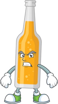 Cartoon character of bottle of beer vector